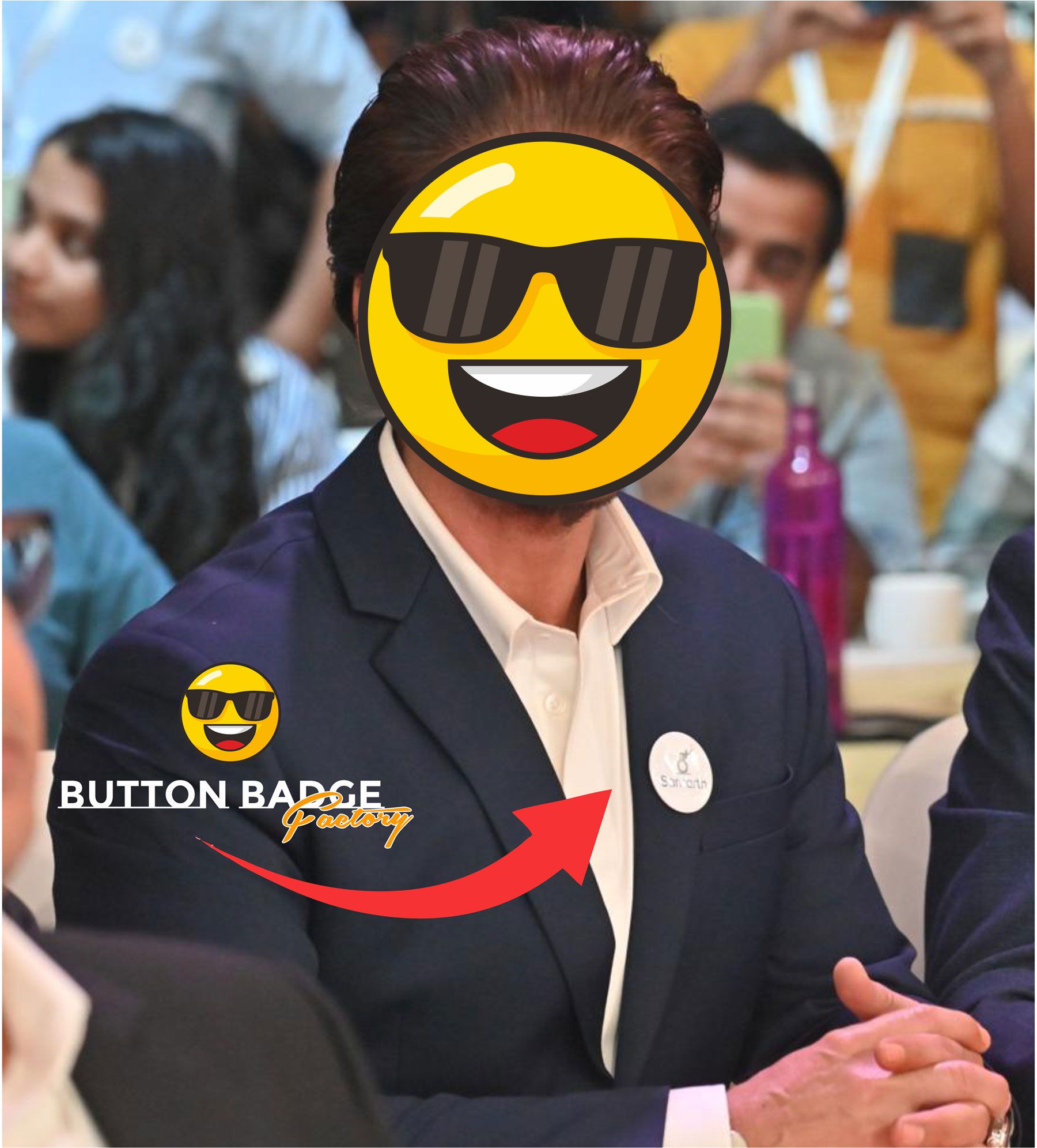 Round Badges- Pin back badges, wedding badges - Button Badge Factory