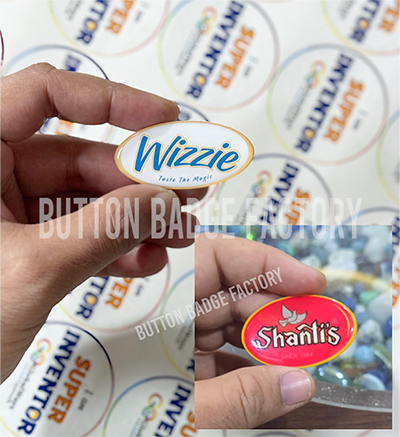 Button Badge Factory - Rectangular Name Badges, school badges, monitor badges, society badges